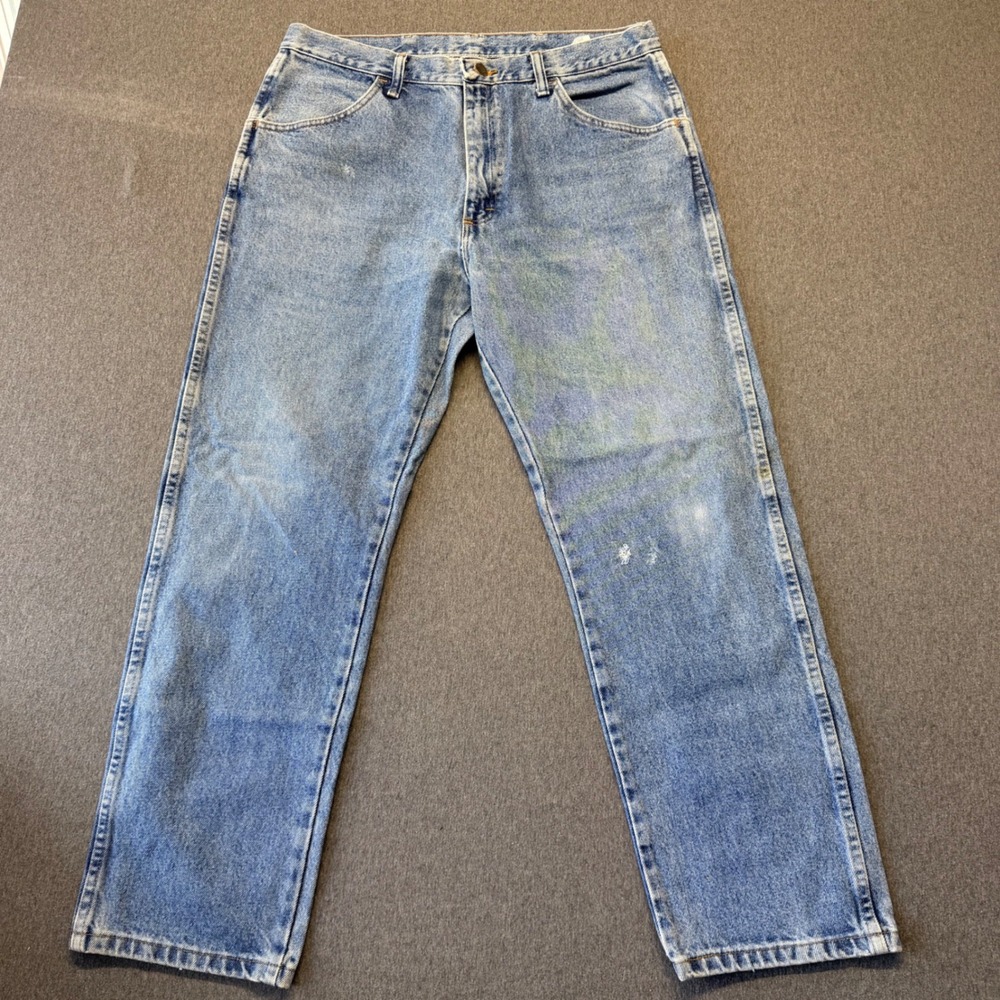 Rustler Mens Regular Fit Straight Leg Jeans Light Wash Denim 87619SW 36x30